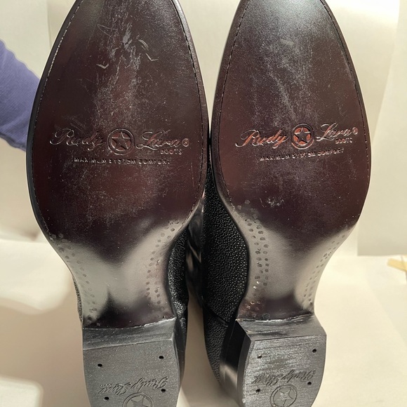RARE! Stingray and goat leather boots by Rudy Lara size 11 EE. Handmade. NEW! - Picture 14 of 16